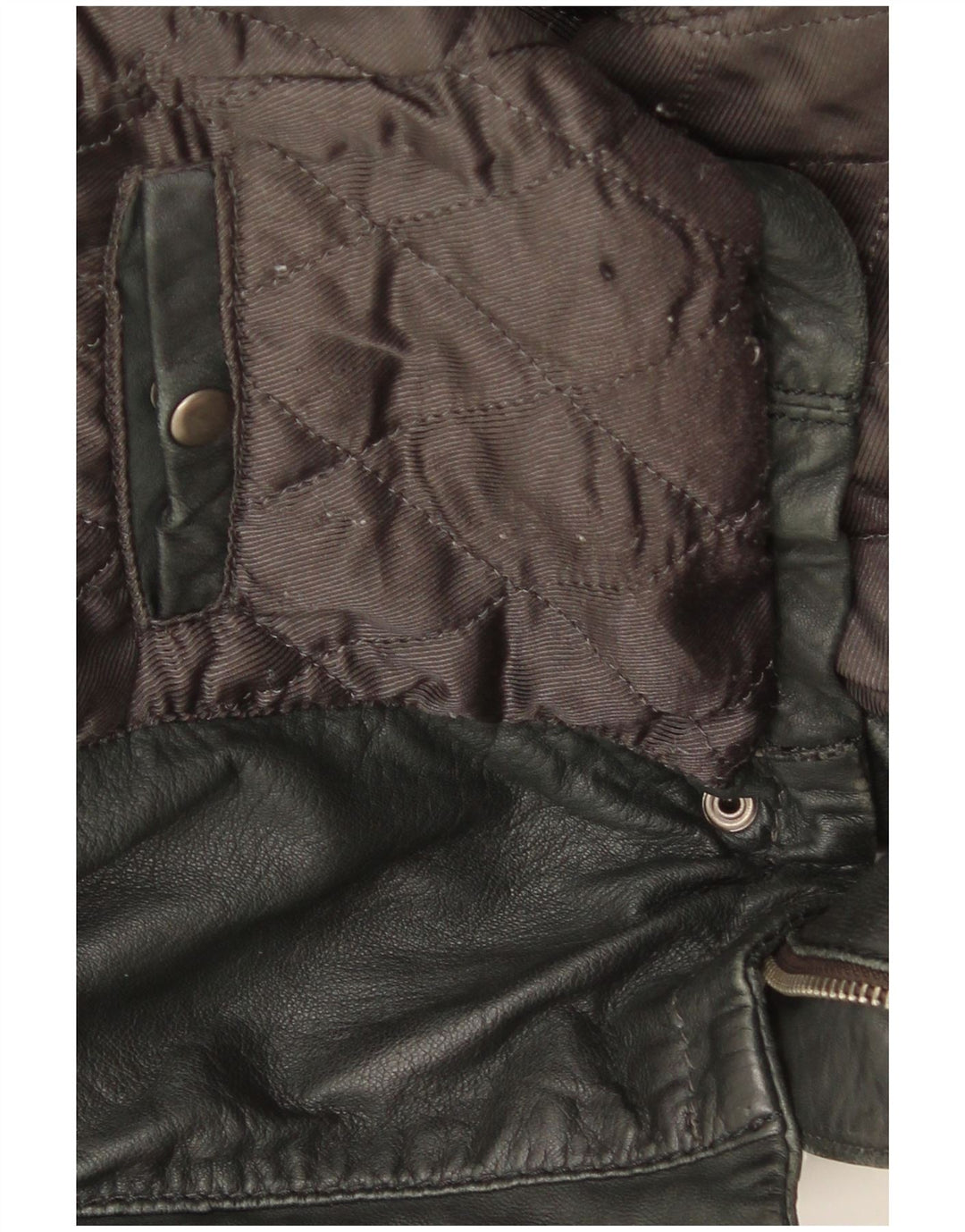 XETRA Veste en cuir à capuche courte pour femme UK 12 Noir moyen