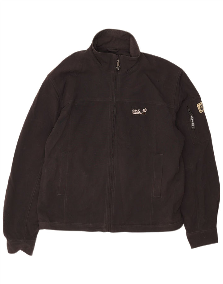 Jack Wolfskin Veste Bomber Homme UK 40/42 Large Noir Polyamide