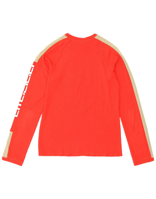 Diesel Haut graphique à manches longues pour femme UK 18 XL Coton color block rouge