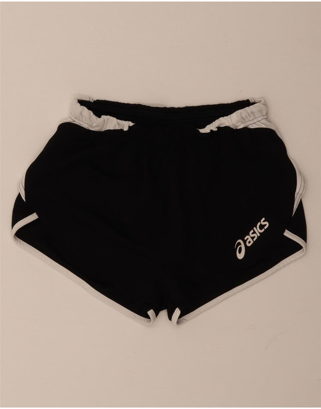 Asics Short de sport pour femme UK 10 Small Noir Colorblock Polyester