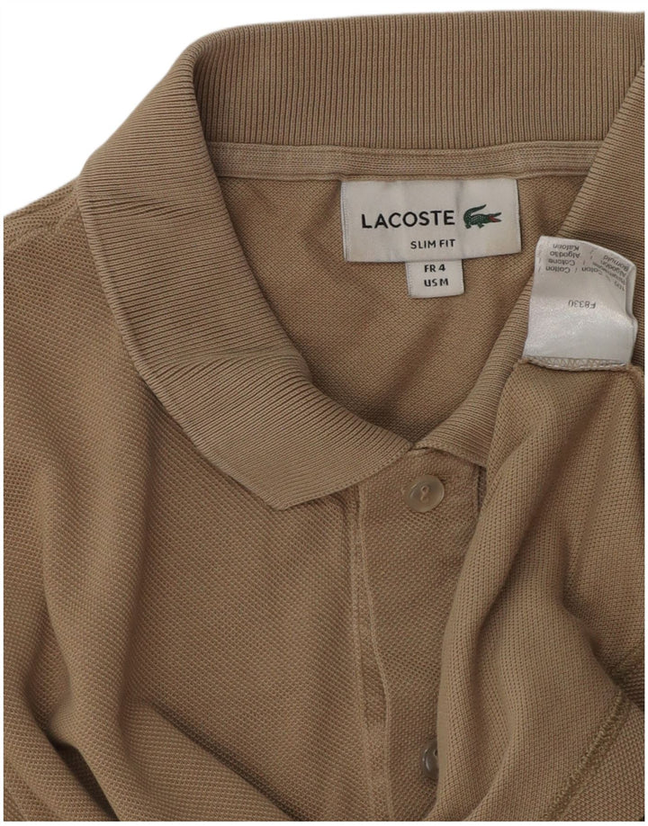 Lacoste Polo Slim Fit Homme Taille 4 Coton Marron Moyen