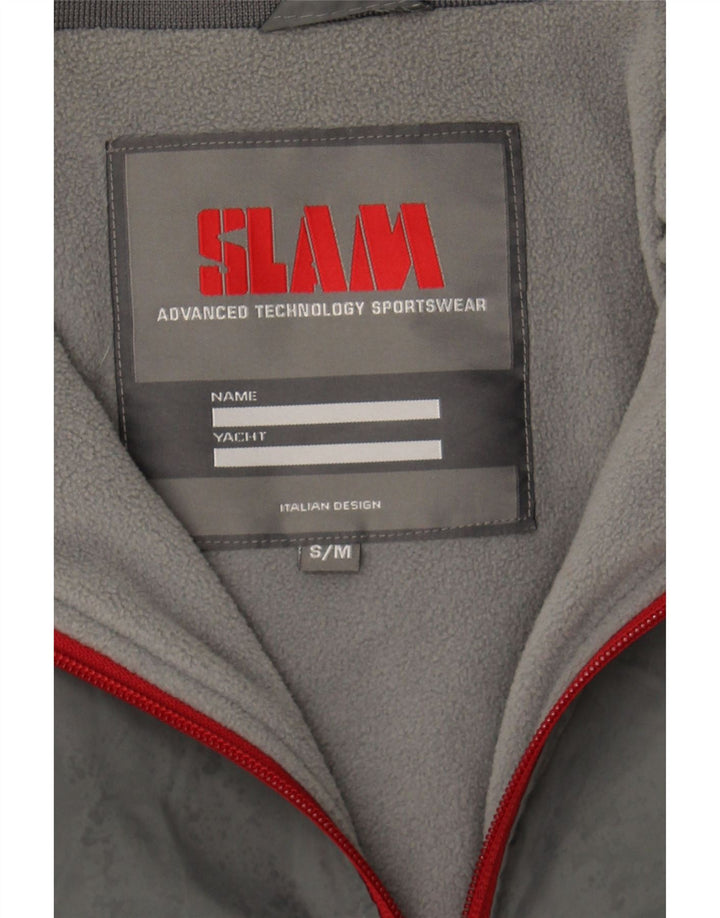 SLAM Veste Bomber Homme UK 36 Petit Nylon Gris