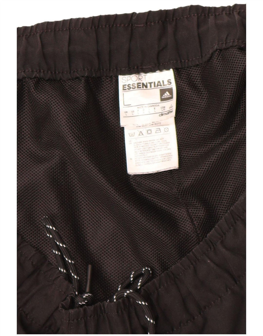 Adidas Short de sport Climalite pour homme, grand, noir, polyester