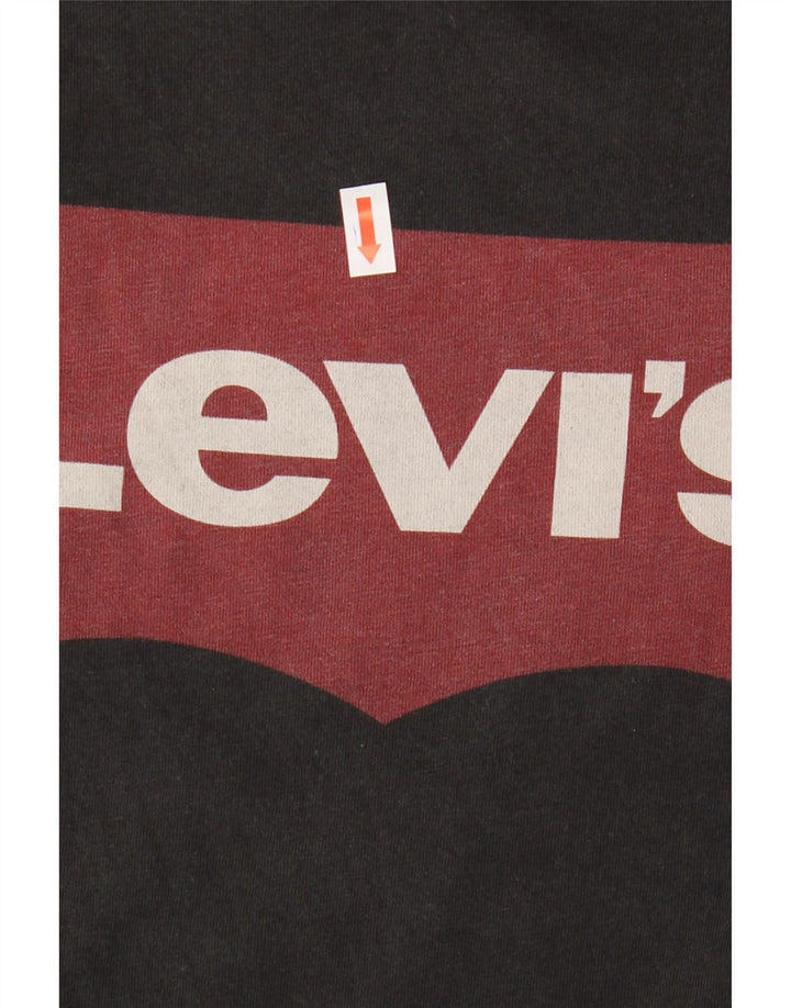 LEVI'S Mens Graphic T-Shirt Top Large Black Vintage Levi's and Second-Hand Levi's from Messina Hembry 