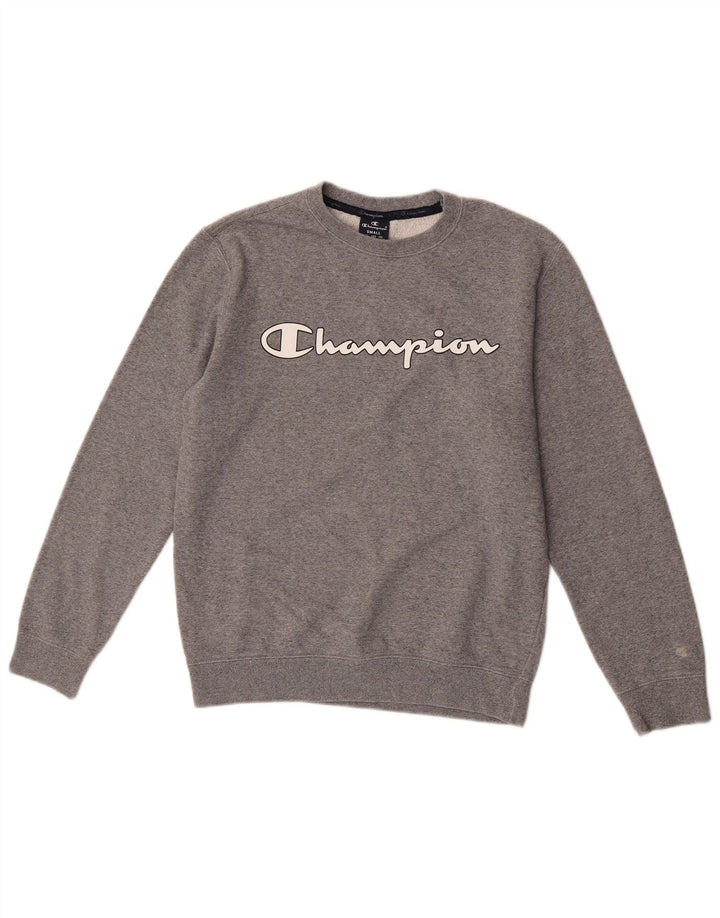 Champion Sweat-shirt surdimensionné graphique pour femme UK 10 Petit Gris