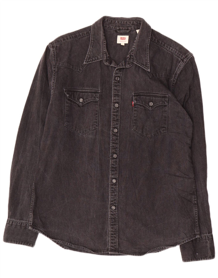 LEVI'S Chemise en Jean Large Homme Gris Coton