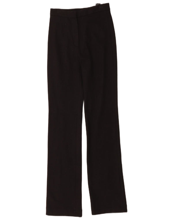 Massimo Dutti Pantalon Chino Droit Femme EU 34 2XS W24 L34 Laine Noir