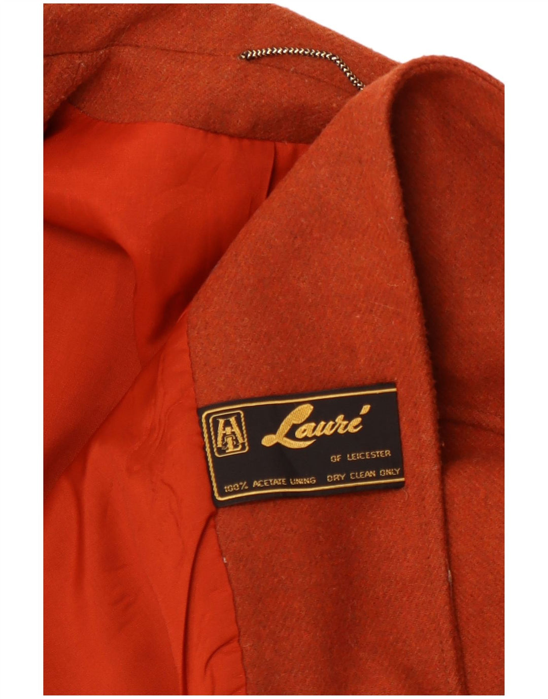 VINTAGE Femme 1 Bouton Blazer Veste UK 14 Acétate Orange Moyen