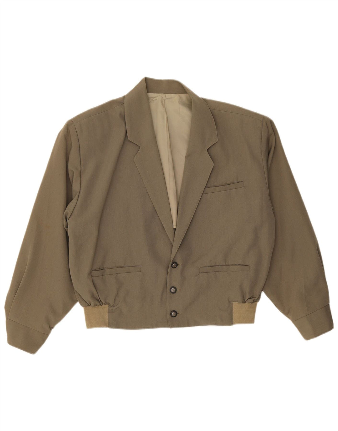 Polbot Veste Bomber Coupe Ample pour Homme UK 36 Petit Kaki Coton