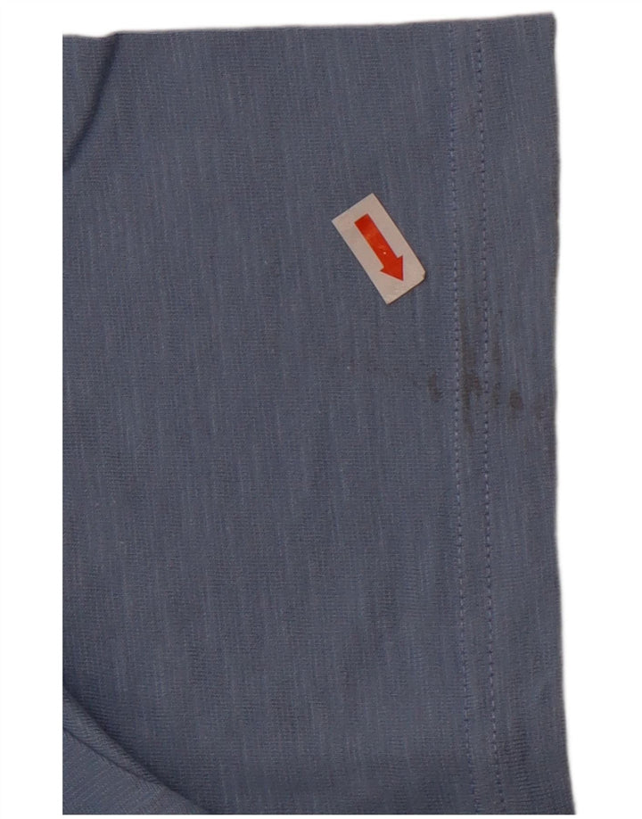 FAT FACE T-Shirt Graphique Homme Top XL Bleu Moucheté Coton