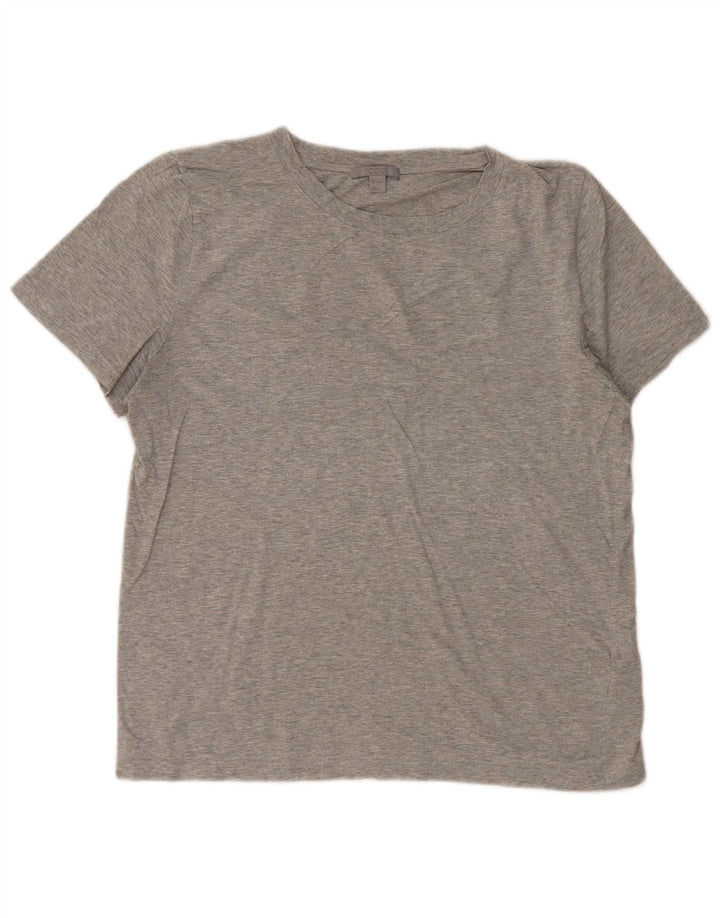 COS T-Shirt Femme Top UK 44 Coton Chiné Gris Moyen