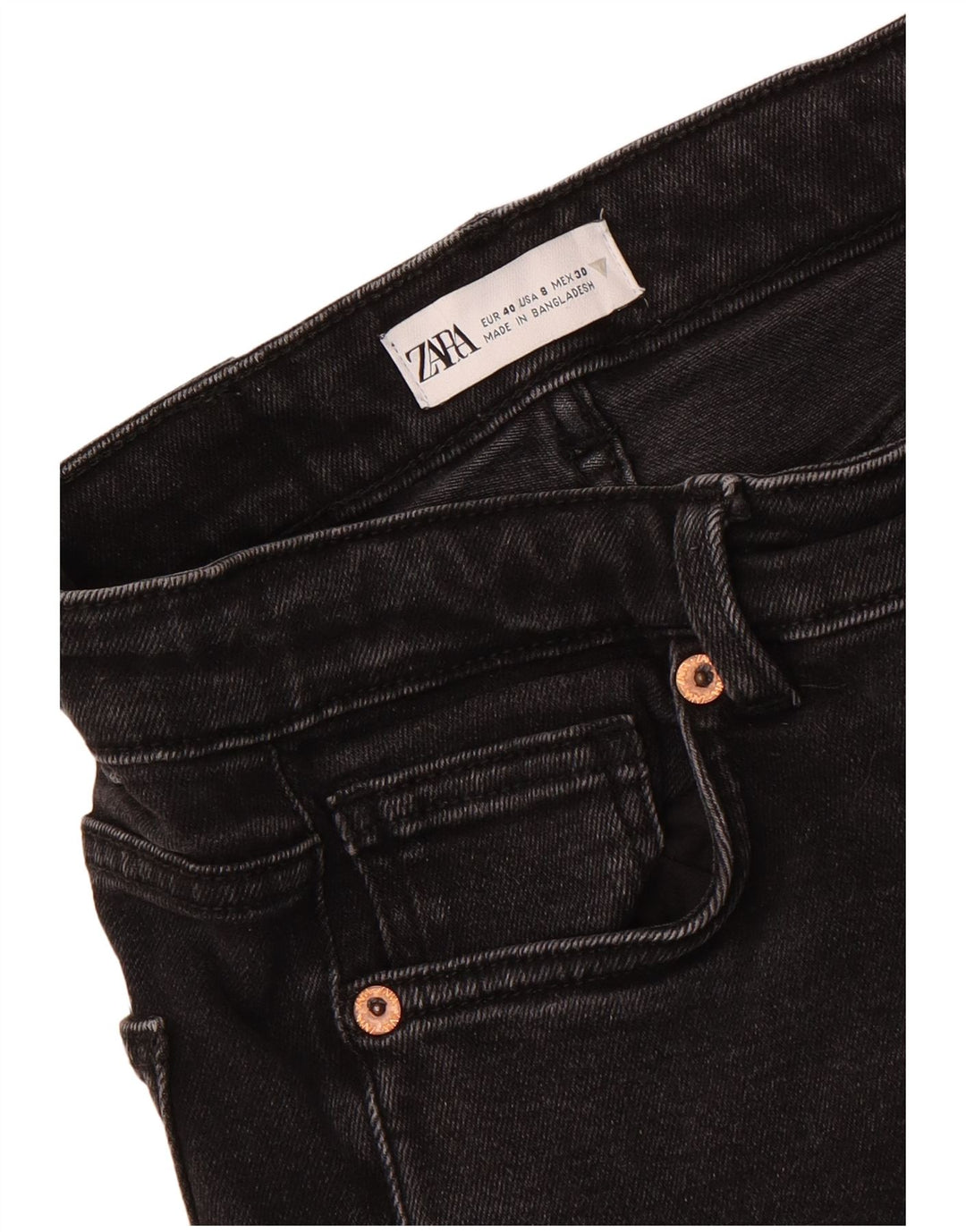Zara Jean skinny pour femme EU 40 Medium W30 L27 Noir