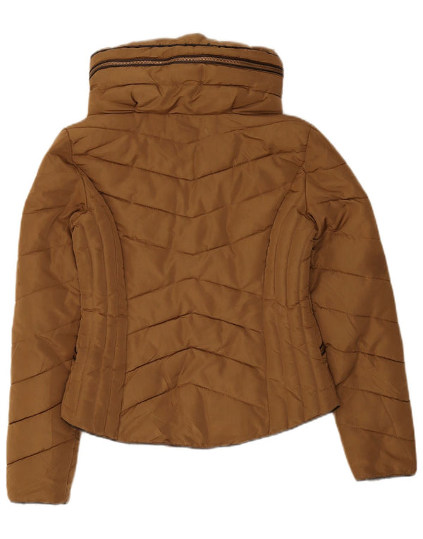 Zara Veste matelassée pour femme UK 12 Polyester marron moyen
