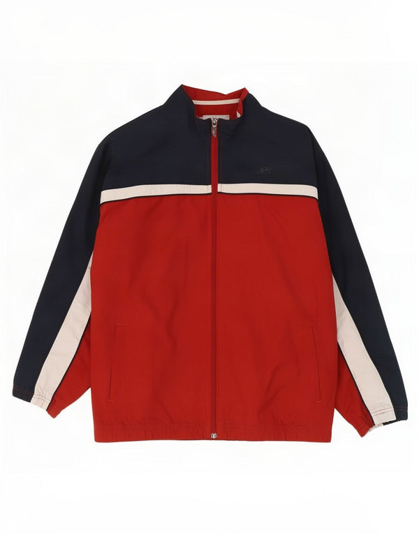 Reebok Veste de Survêtement Garçon 13-14 Ans XL Rouge Colorblock Polyester