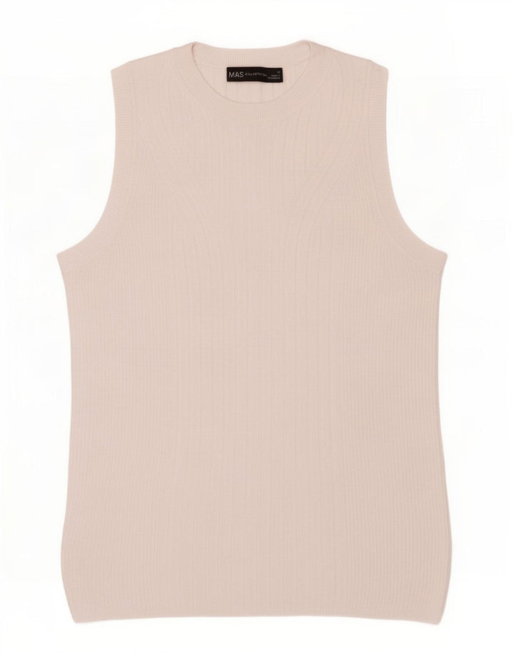 Marks & Spencer Débardeur pour femme UK 12 Medium Blanc Viscose