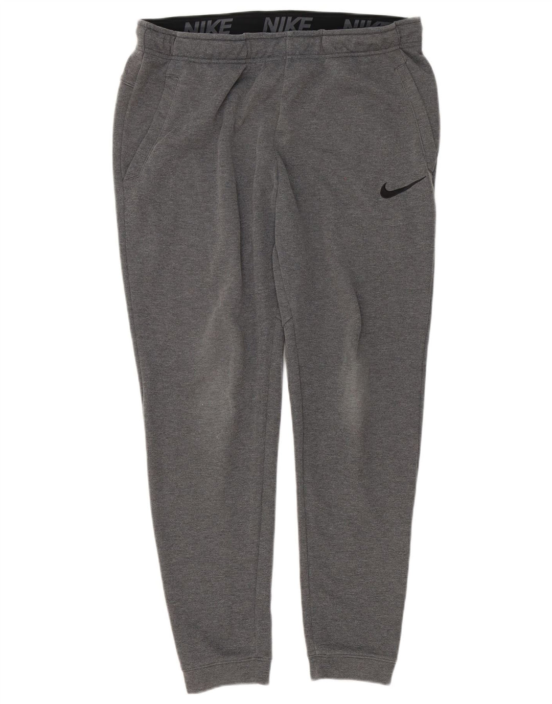 Nike Pantalon de survêtement Dri Fit pour homme Pantalon de jogging Large Gris Polyester