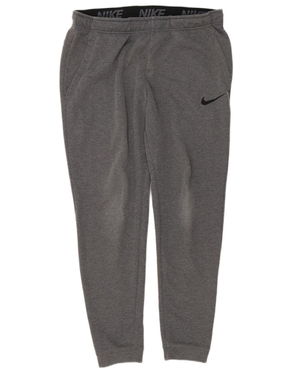 Nike Pantalon de survêtement Dri Fit pour homme Pantalon de jogging Large Gris Polyester