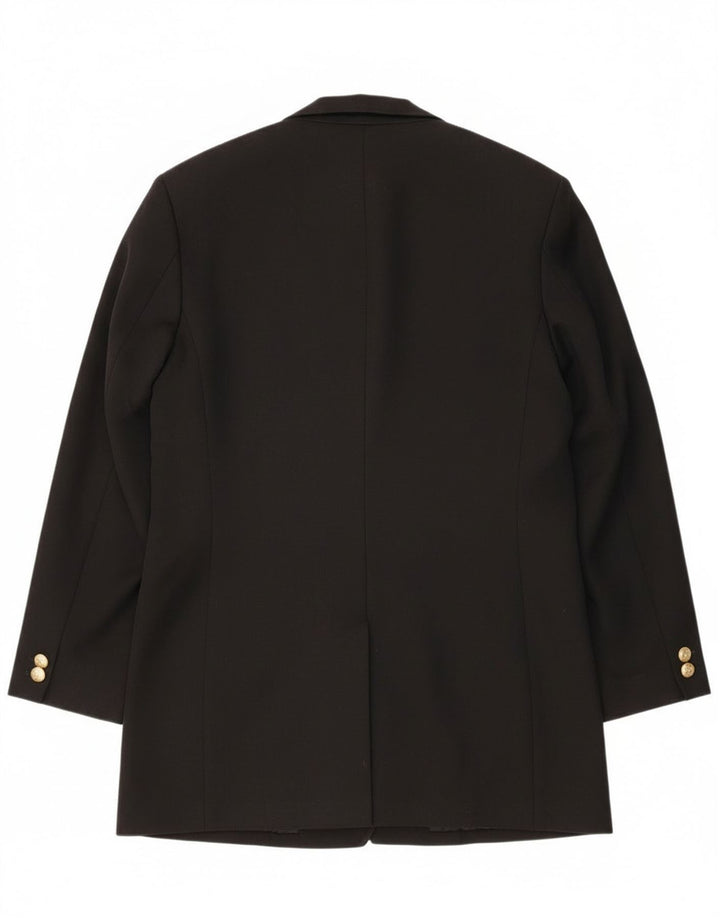 Marks & Spencer Veste blazer double boutonnage pour femme UK 14 Grande laine noire
