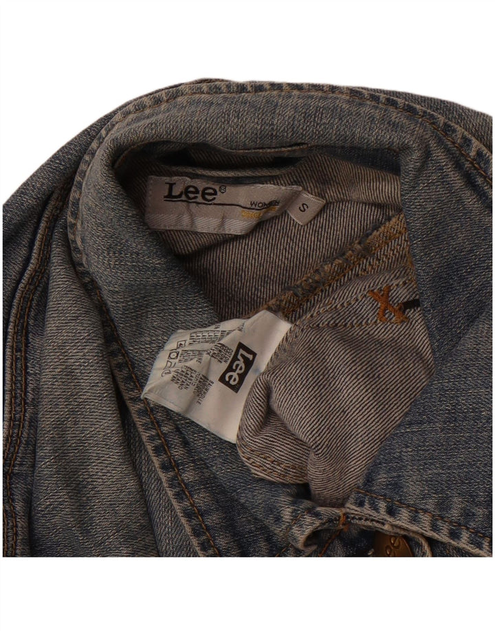 LEE Veste en jean pour femme UK 10 Petit coton bleu marine