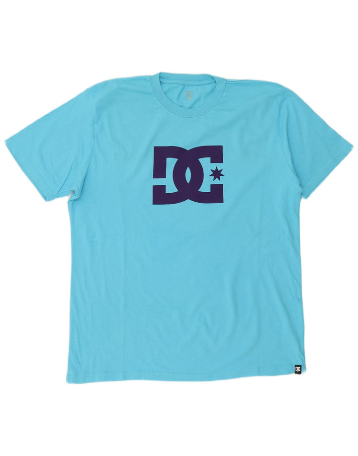 DC T-Shirt Graphique Homme Top XL Bleu Coton