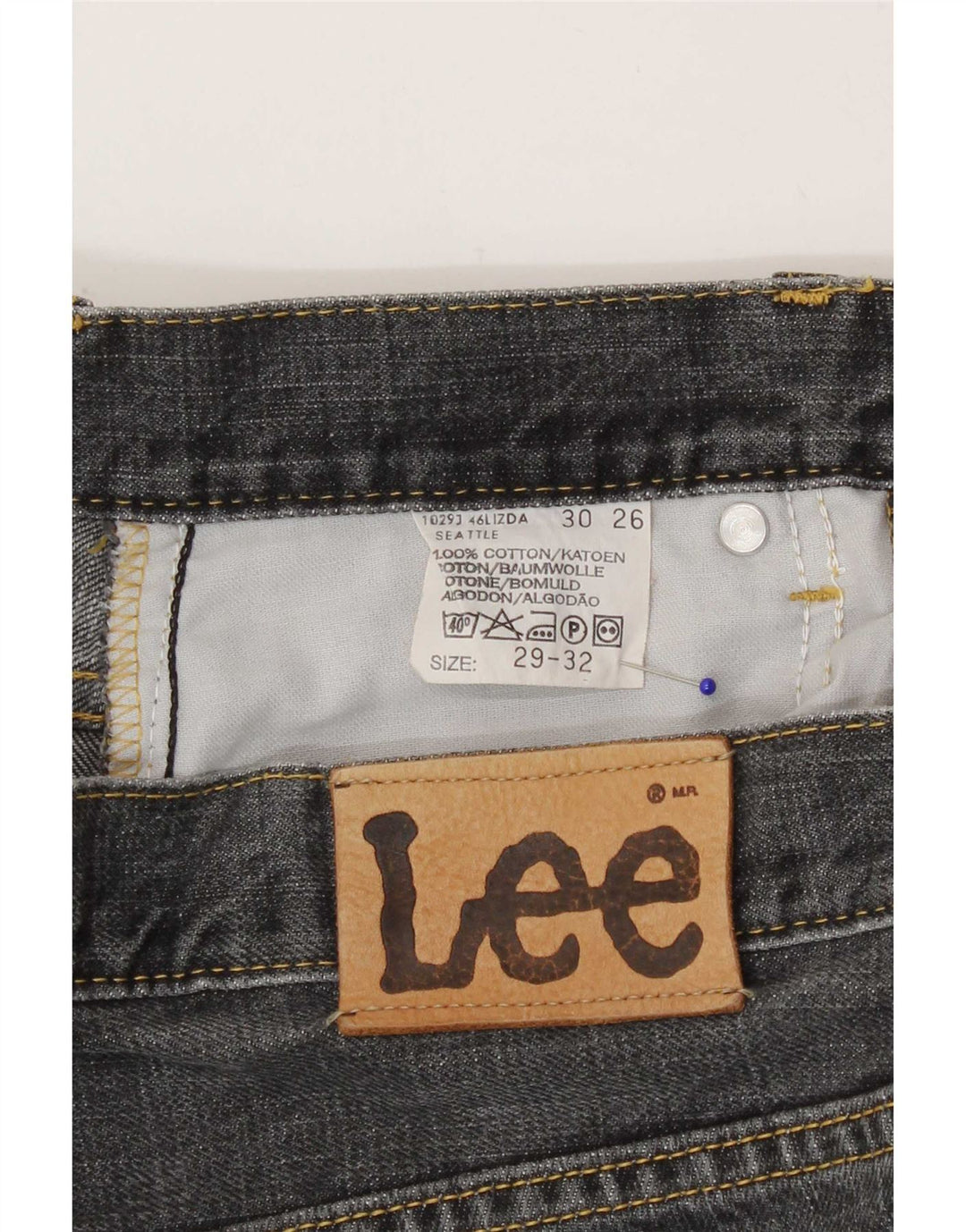Lee Jean Droit Femme W29 L32 Gris Coton