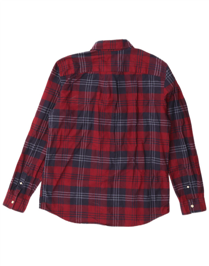 Gap Chemise en flanelle pour homme, coupe standard, grand carreaux rouges en coton