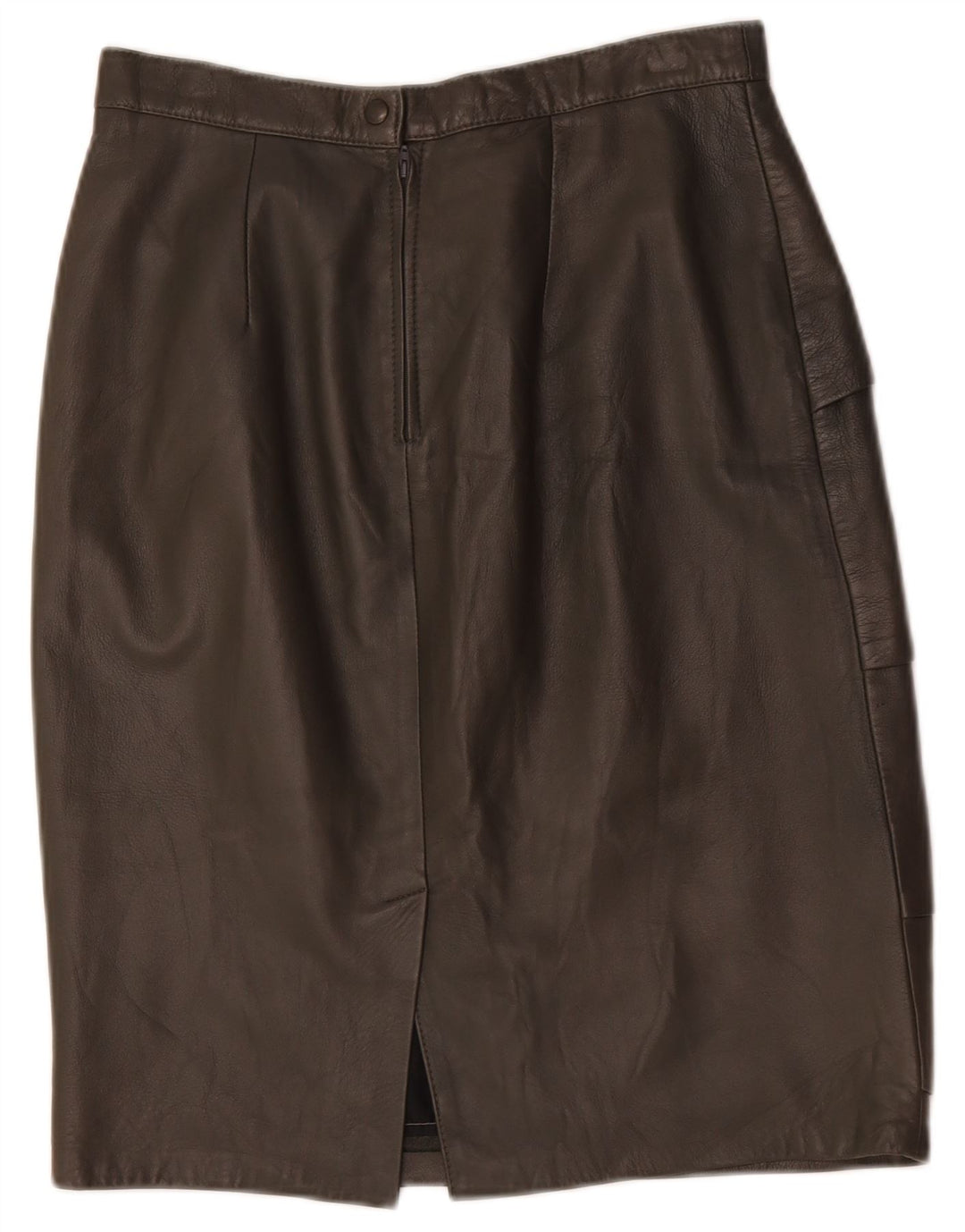 jupe en cuir femme vintage W30 Brun moyen