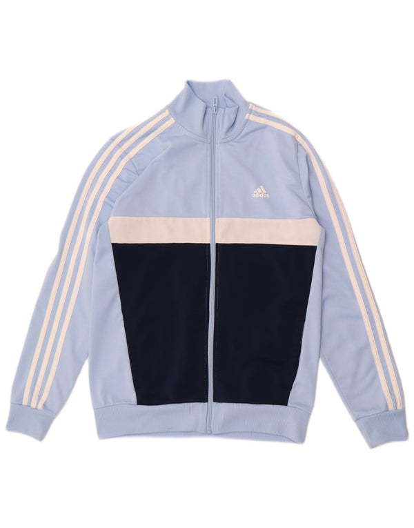 Adidas Veste de Survêtement Garçon 13-14 Ans Bleu Colorblock Polyester