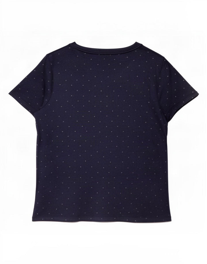 Levi's T-Shirt Femme UK 14 Medium Navy Blue Spotted