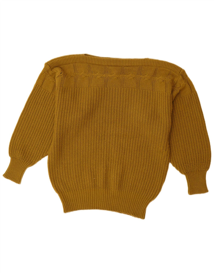 MONDI Pull surdimensionné à col bateau pour femme EU 36 Petit Kaki Laine