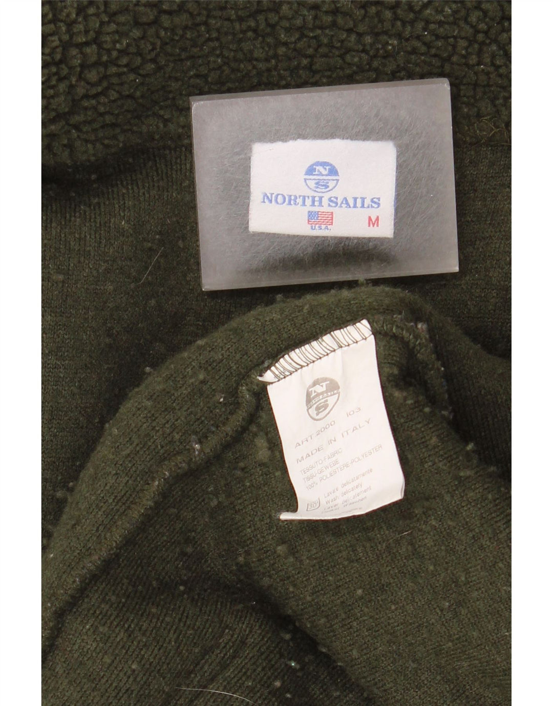 North Sails Veste polaire graphique pour homme UK 38 Vert moyen Polyester