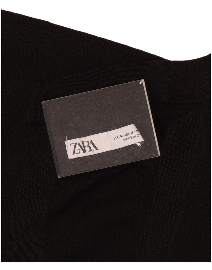 Zara Robe moulante à une épaule pour femme UK 12 Noir moyen