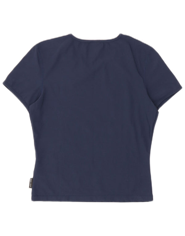 Nike T-shirt Dri Fit pour femme UK 10/12 Bleu marine moyen Polyester