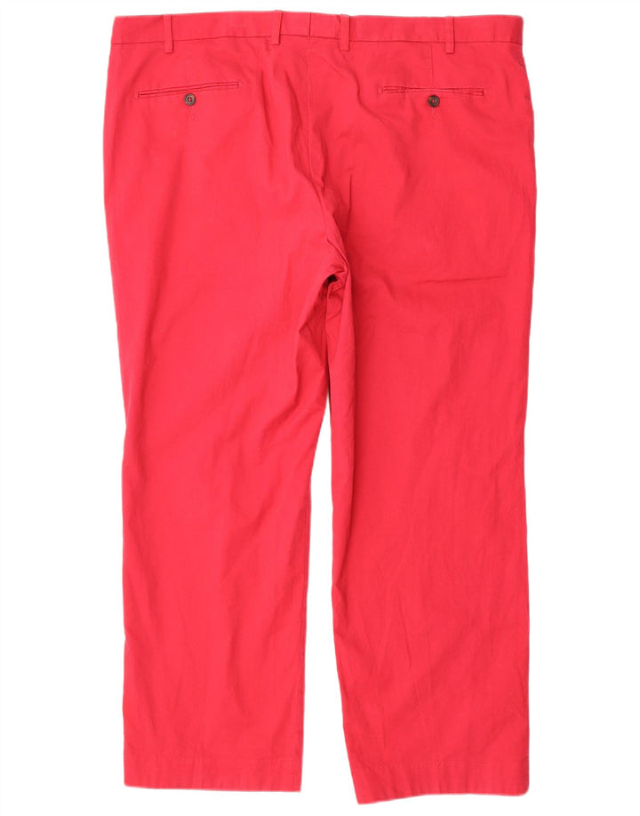 Marks & Spencer Pantalon de Costume Droit Femme W42 L29 Coton Rouge