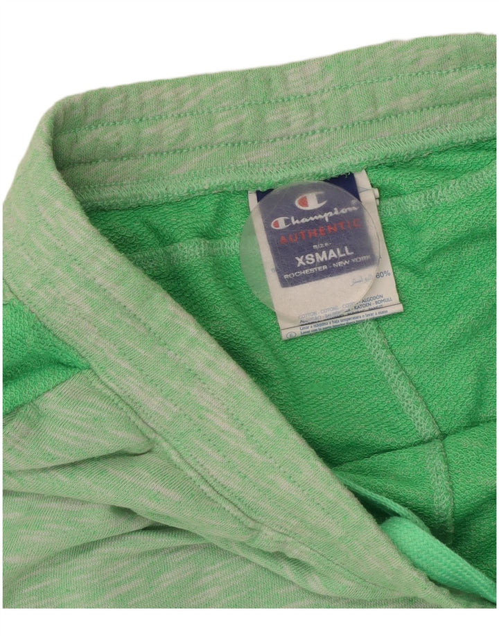 CHAMPION Short de sport graphique pour femme UK 6 XS Vert moucheté en polyester