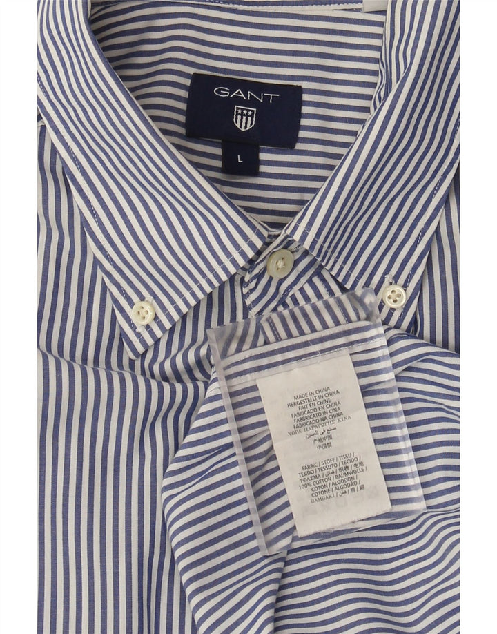Gant Chemise Regular Fit Homme en Coton à Rayures Bleues Larges