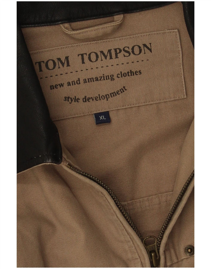 Tom Tompson Veste Bomber Homme UK 42 XL Coton Beige