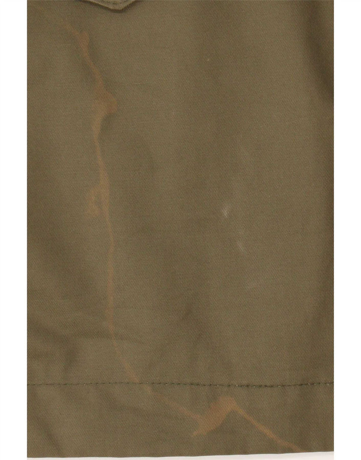 vintage Mens Militaire Pardessus IT 50 Grand Coton Kaki