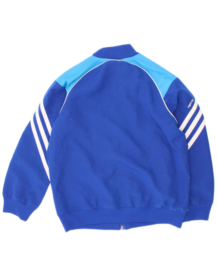 Adidas Veste de Survêtement Garçon 7-8 Ans Bleu Colorblock Polyester
