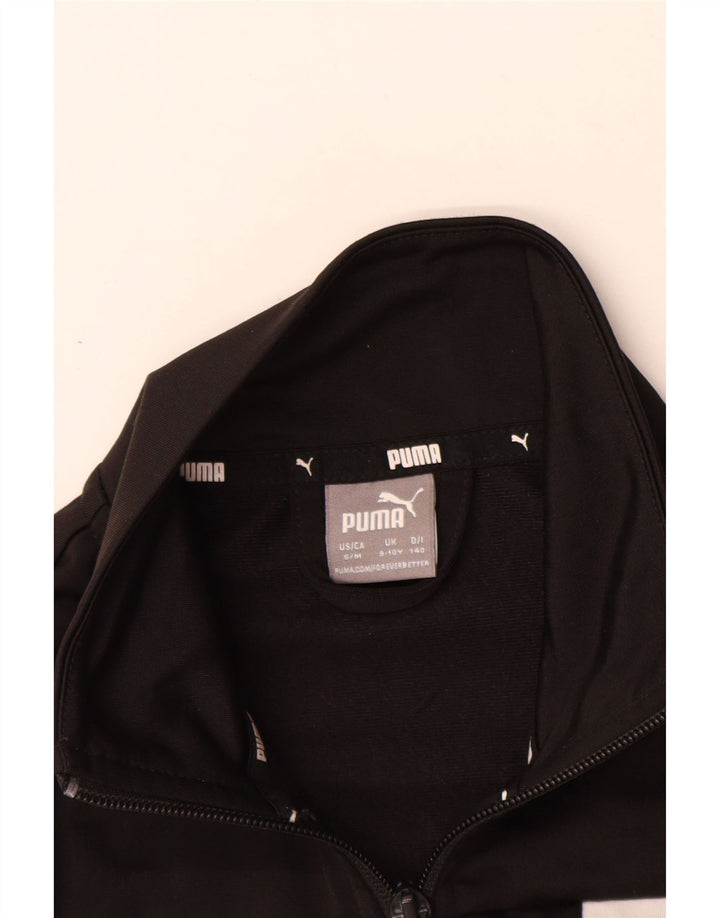 Puma Veste de Survêtement Garçon 9-10 Ans Noir Colorblock Polyester