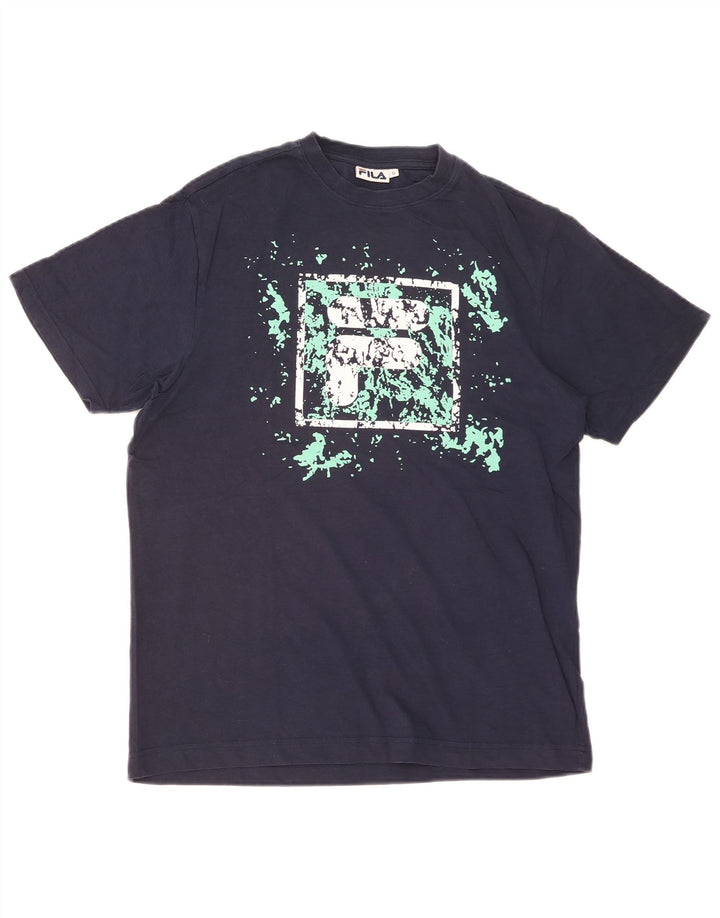 Fila T-Shirt Graphique Homme Petit Bleu Marine