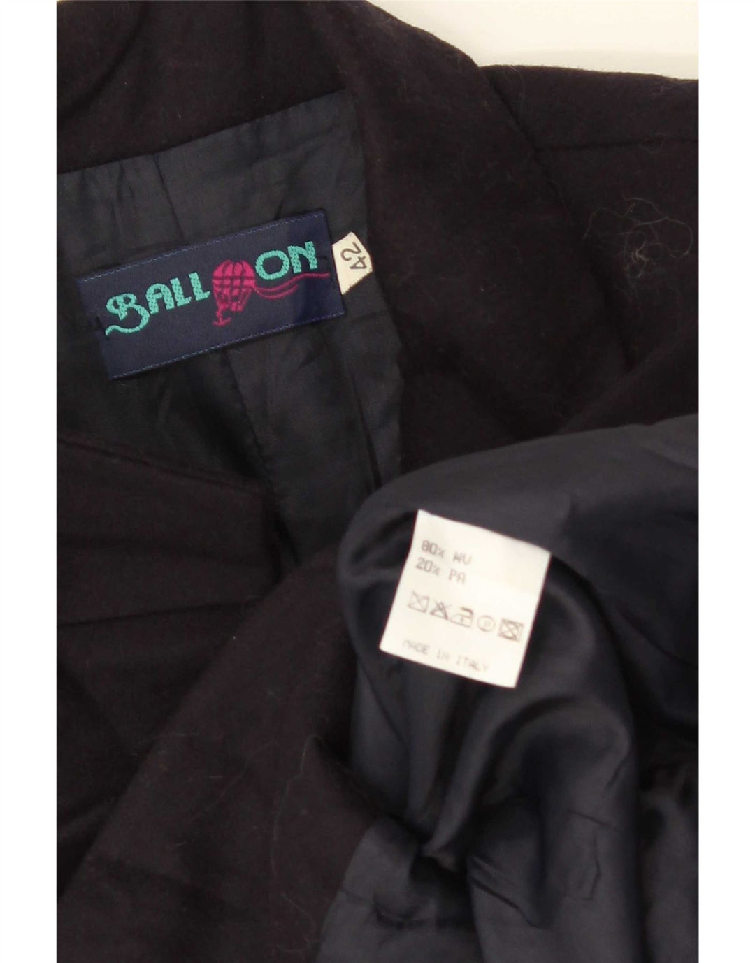Ball On Veste Blazer 3 Boutons Femme IT 42 Laine Vierge Bleu Marine Moyen