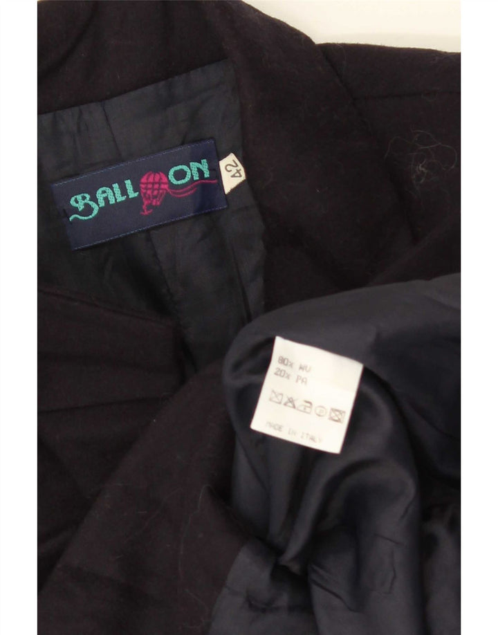 Ball On Veste Blazer 3 Boutons Femme IT 42 Laine Vierge Bleu Marine Moyen