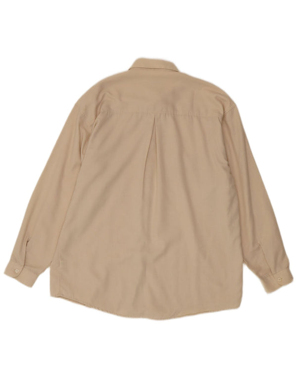 Chemise femme vintage UK 14 Medium Off White Polyester