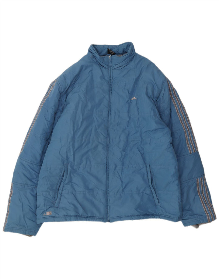 Adidas Veste matelassée pour homme UK 42 XL Bleu Polyester