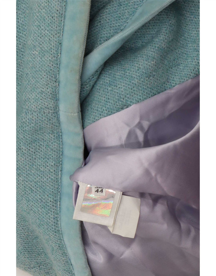 Versace Veste blazer croisée pour femme IT 44 Turquoise moyen classique