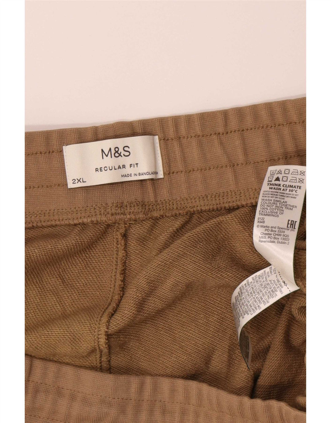 Marks & Spencer Short de sport coupe régulière pour homme 2XL en coton beige