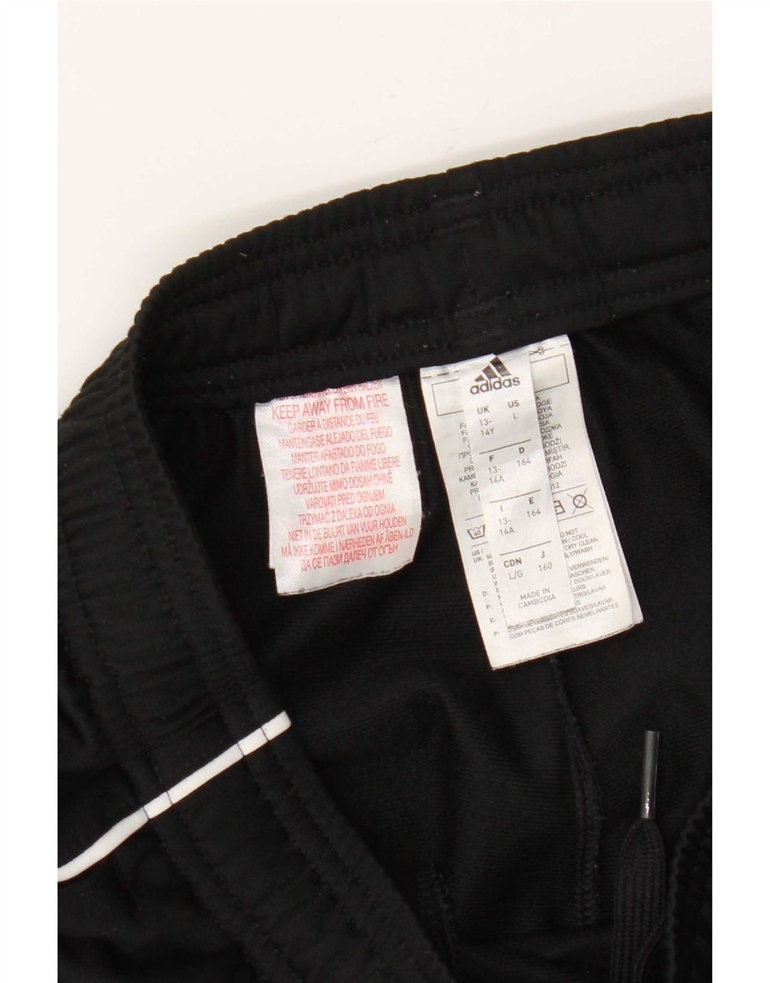 Adidas Pantalon de Survêtement Garçon Joggers 13-14 ans Noir Polyester