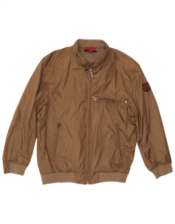 GANT Mens Bomber Jacket UK 36 Small Brown Polyester