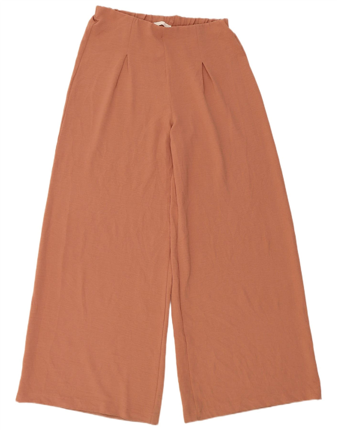 Zara Pantalon décontracté à jambe large pour femme Large W32 L32 Marron Polyester